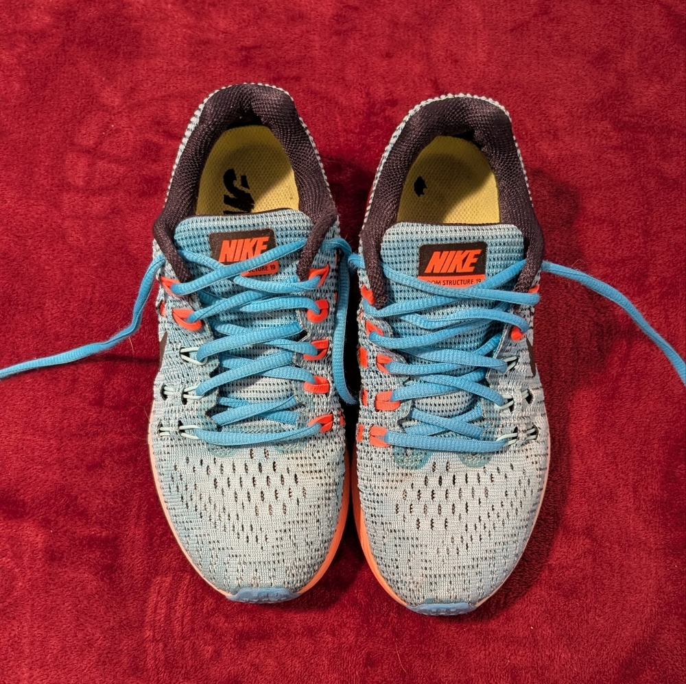 Nike Light Blue and Orange Sneakers